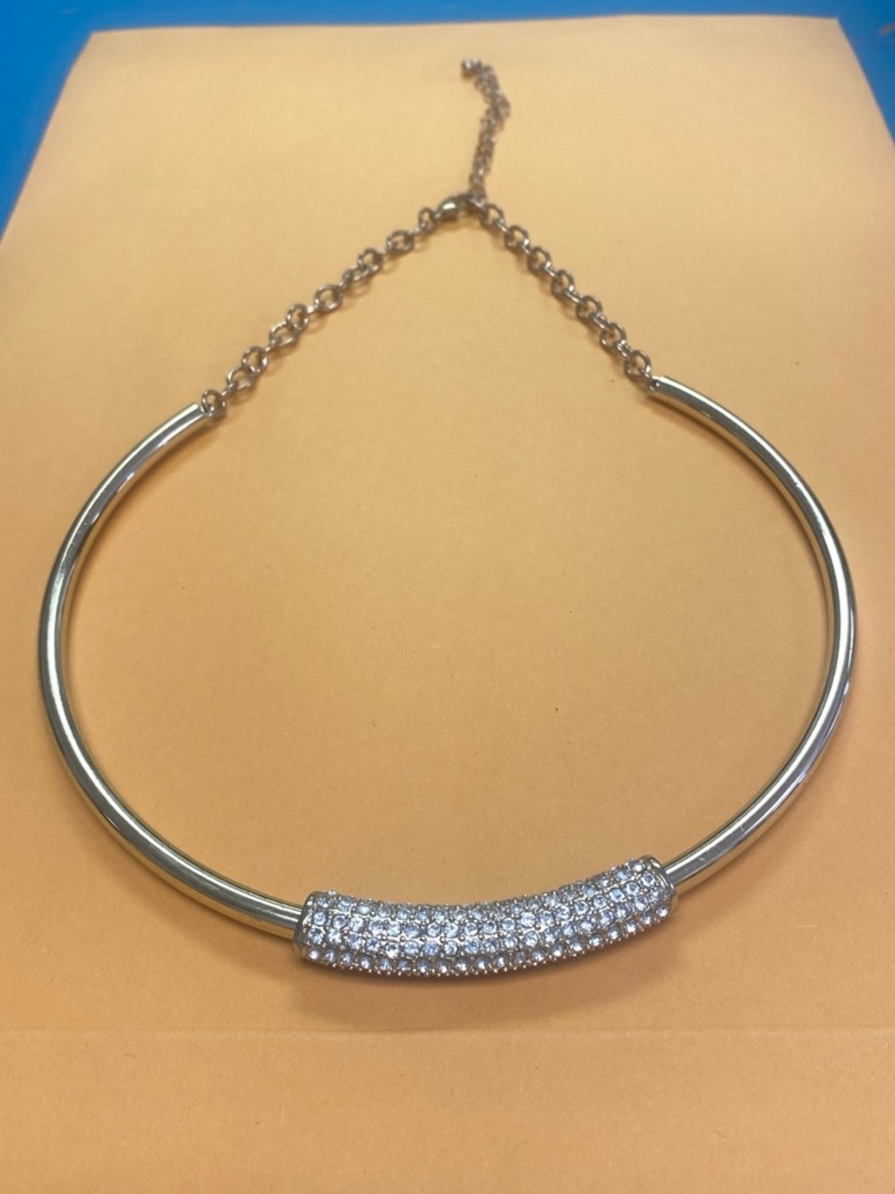 Gold tone Crystal Pavé Choker Necklace